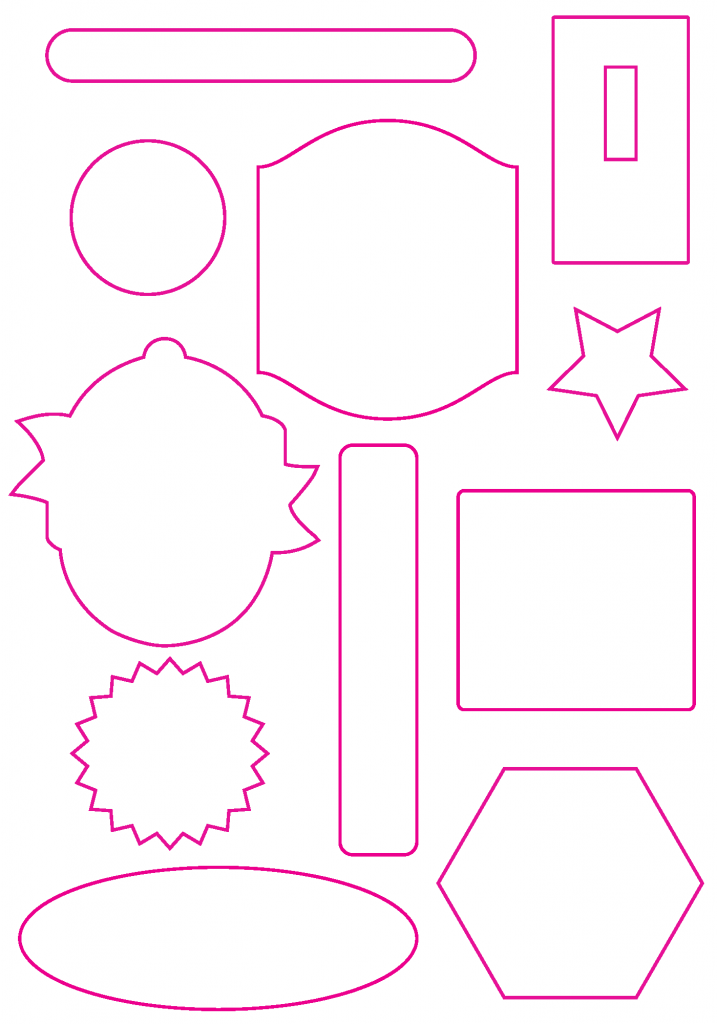 Master Tape & Label Die Shapes